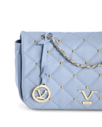 19V69 Italia Blue Leather Shoulder Bag 19V69 Italia