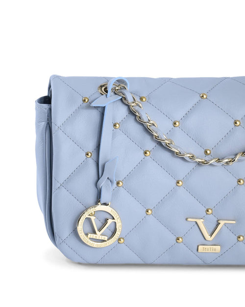 19V69 Italia Blue Leather Shoulder Bag 19V69 Italia