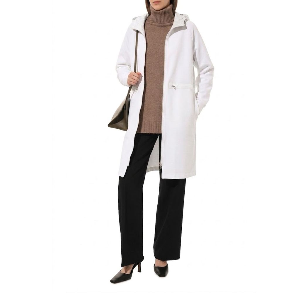 Herno White Cotton Coat Herno