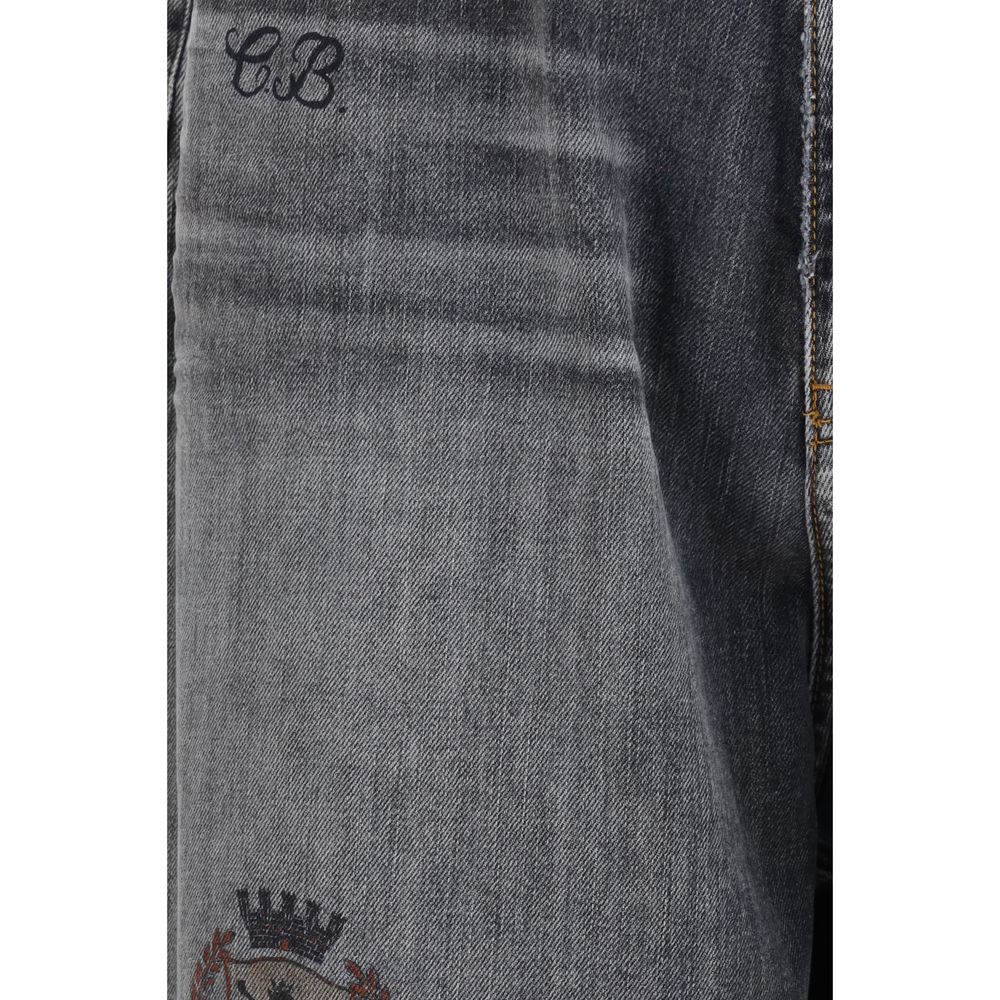 Balenciaga Gray Cotton Relaxed Fit Jeans Balenciaga