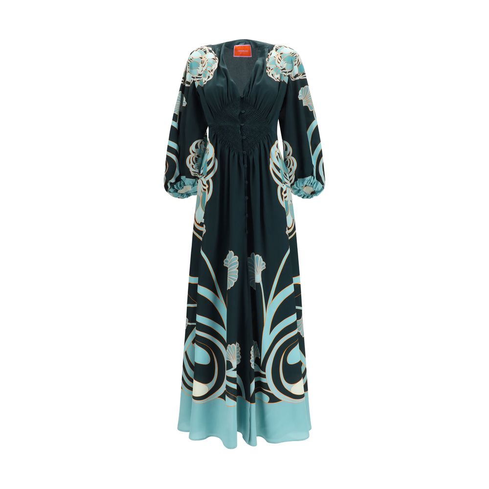 La Double J Blue Silk Casual Dress La Double J