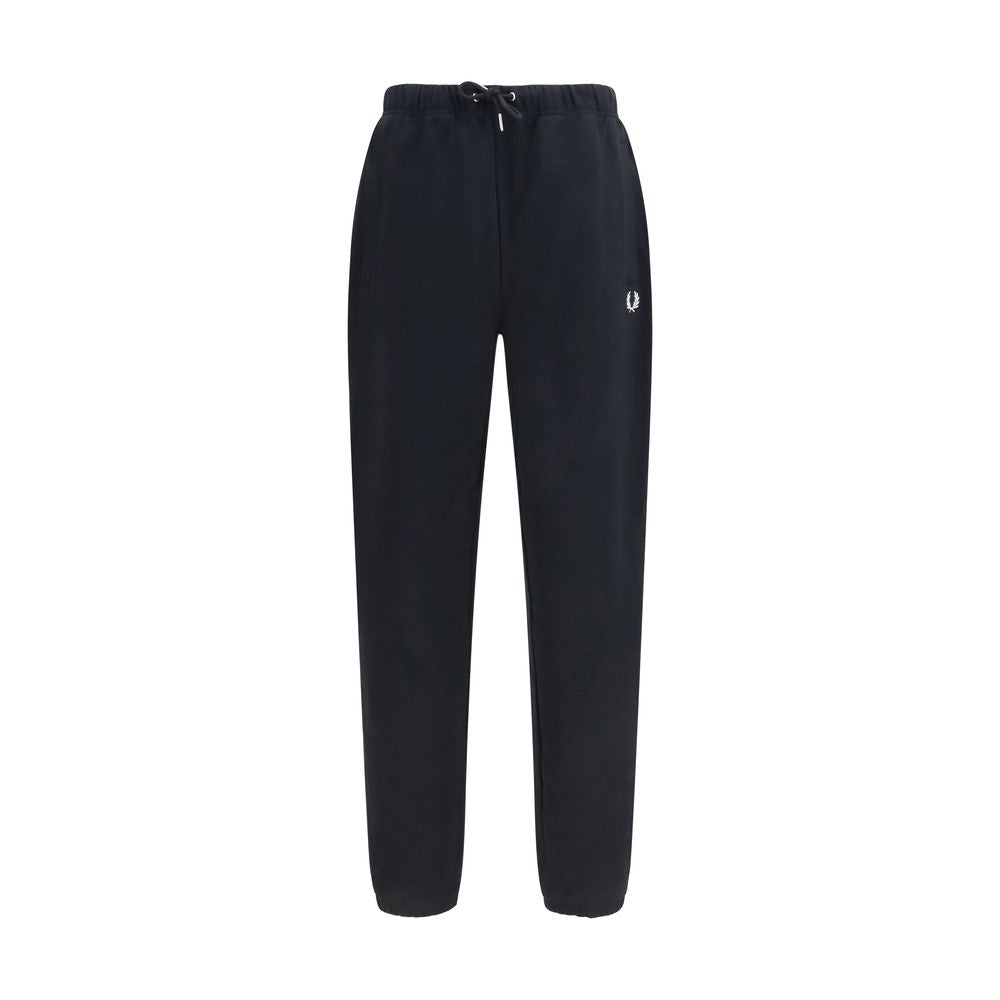 Fred Perry Black Cotton Joggers Workout Pants