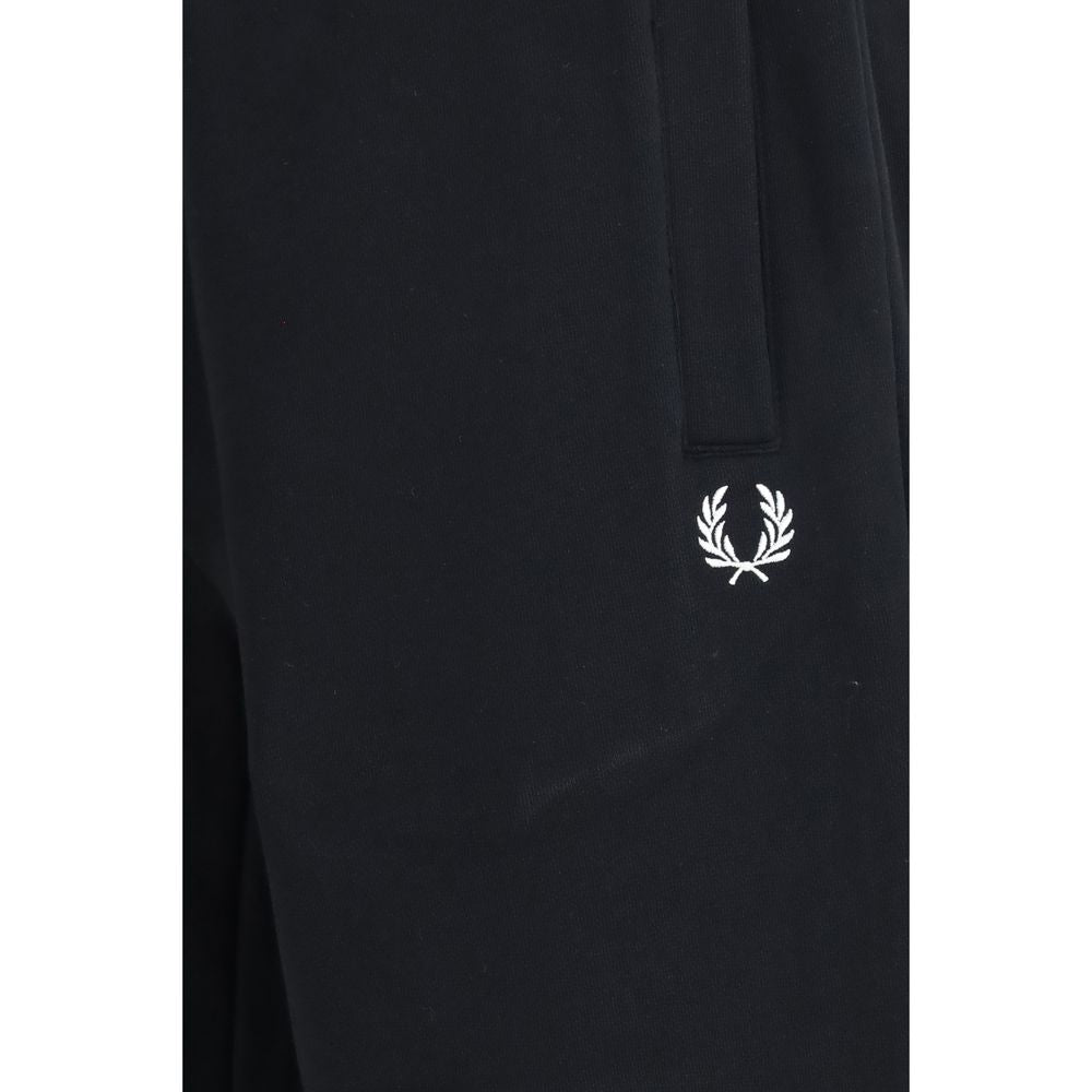 Fred Perry Black Cotton Joggers Workout Pants