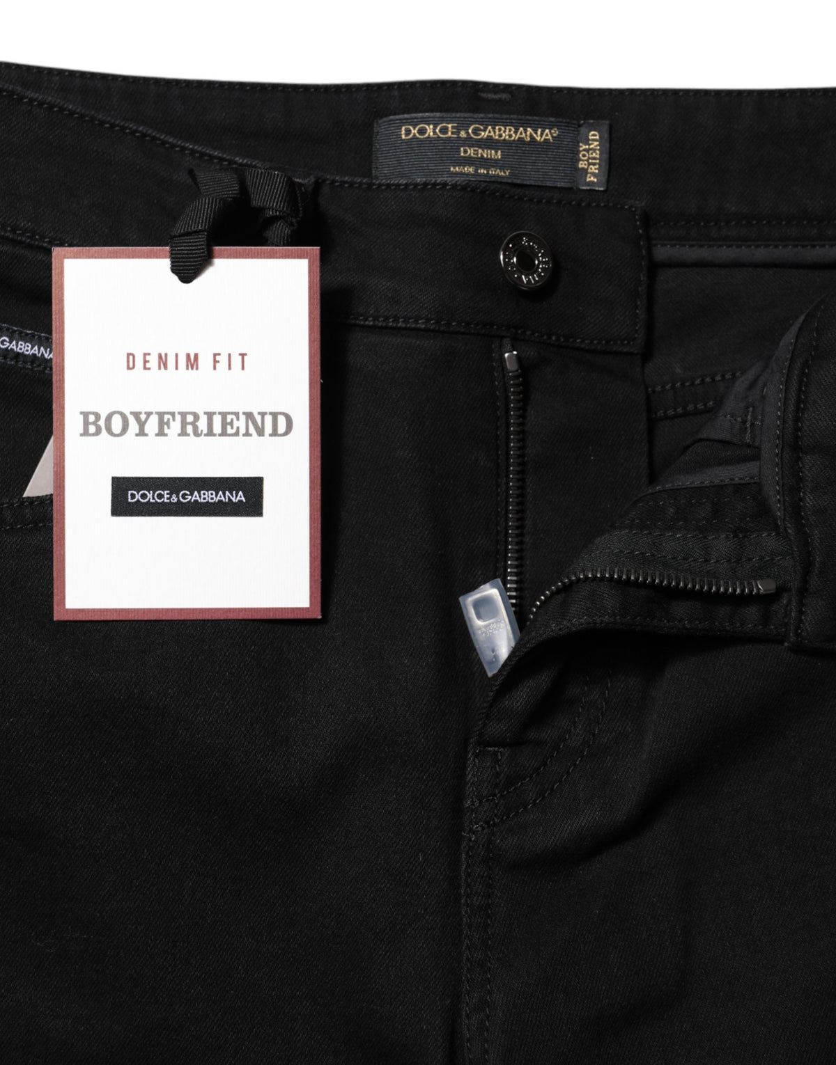 Dolce & Gabbana Black Boyfriend Cotton Stretch Denim Jeans Dolce & Gabbana