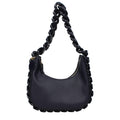 Blue leather shoulder bag by Stella McCartney with sleek design and subtle branding, featuring a spacious interior and shoulder strap.