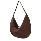 Jacquemus brown leather shoulder bag with sleek design and adjustable strap, perfect for stylish everyday use.