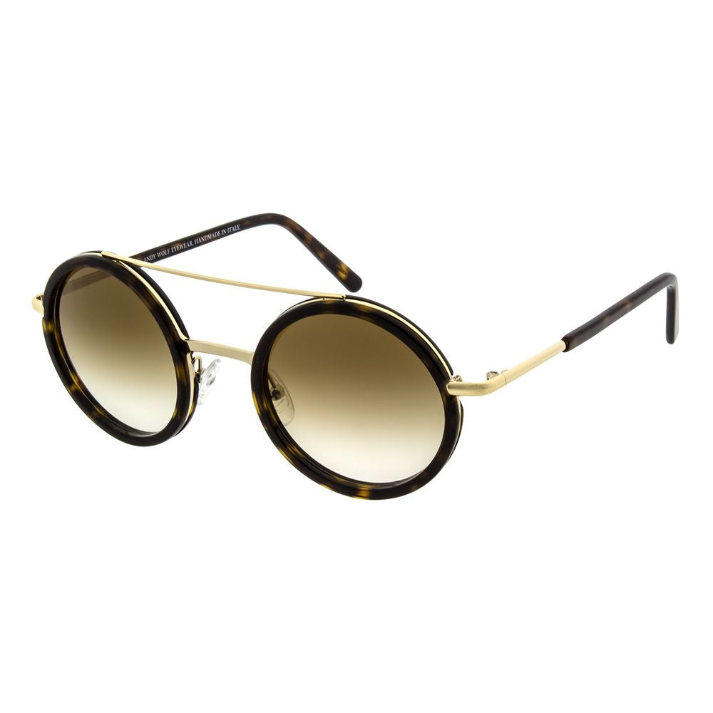 Andy Wolf brown metal and plastic eyeglass frames, stylish and lightweight with a modern design for everyday wear.