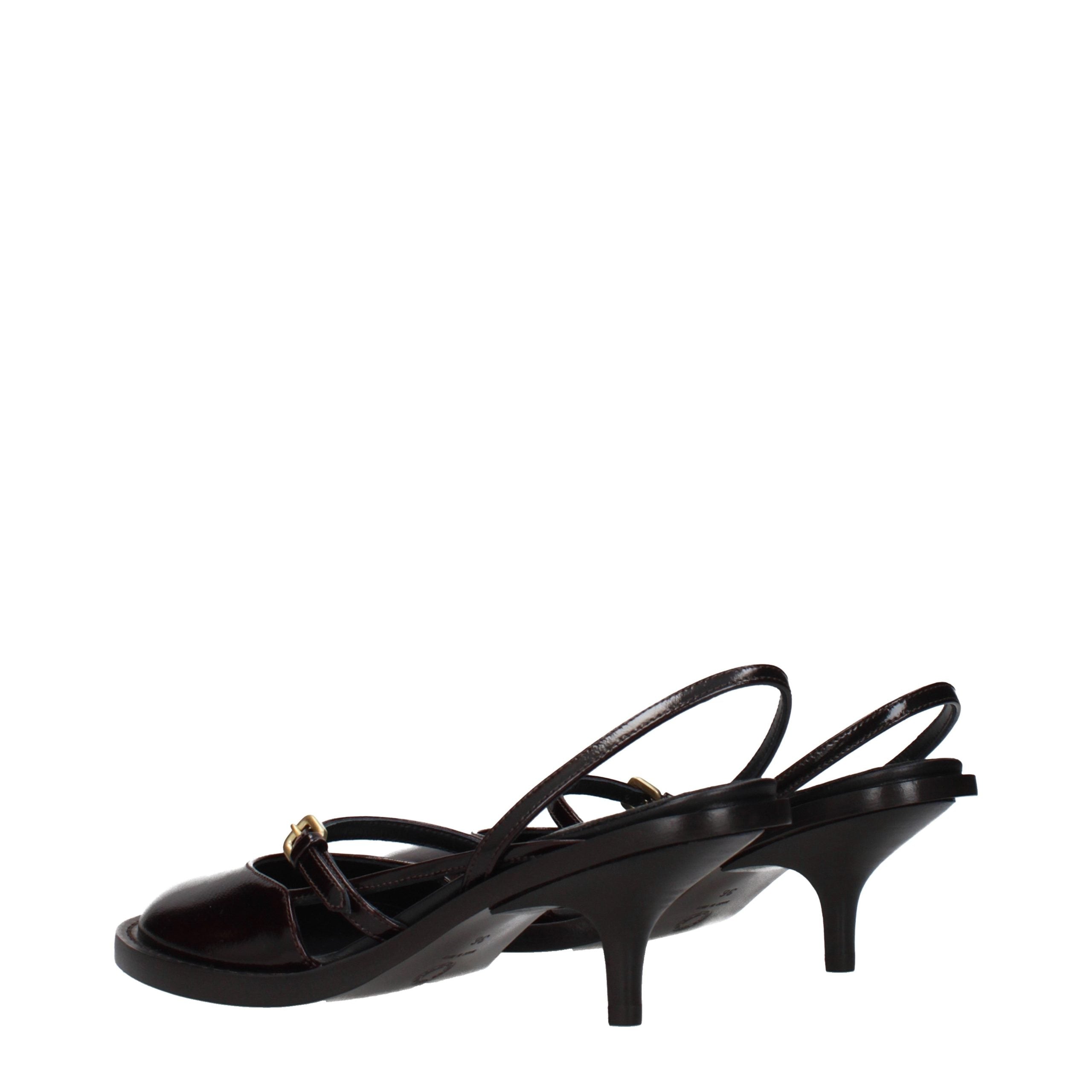 Dries Van Noten Brown Leather Platform Sandals Dries Van Noten