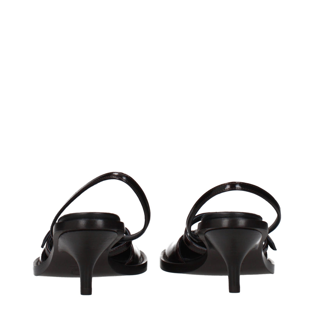 Dries Van Noten Brown Leather Platform Sandals Dries Van Noten