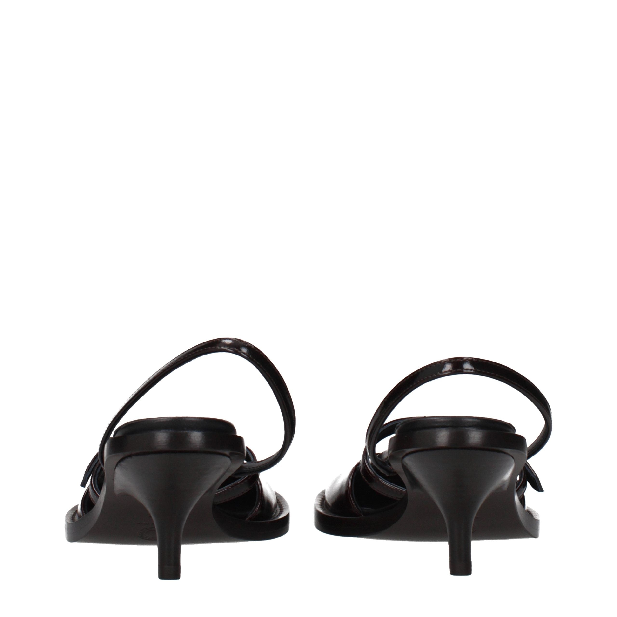 Dries Van Noten Brown Leather Platform Sandals Dries Van Noten