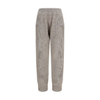 Beige linen casual pants by Brunello Cucinelli, relaxed fit with side pockets and a comfortable waistband.