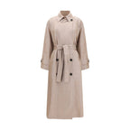 Brunello Cucinelli Multicolor Linen Trench Coat Brunello Cucinelli
