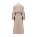 Brunello Cucinelli Multicolor Linen Trench Coat Brunello Cucinelli