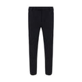 Black PT Pantaloni TORINO dress pants made of elastane, featuring a tailored fit and classic style for professional attire.