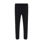 Black PT Pantaloni TORINO dress pants made of elastane, featuring a tailored fit and classic style for professional attire.