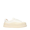 Jil Sander White Leather Platform Sneakers Jil Sander