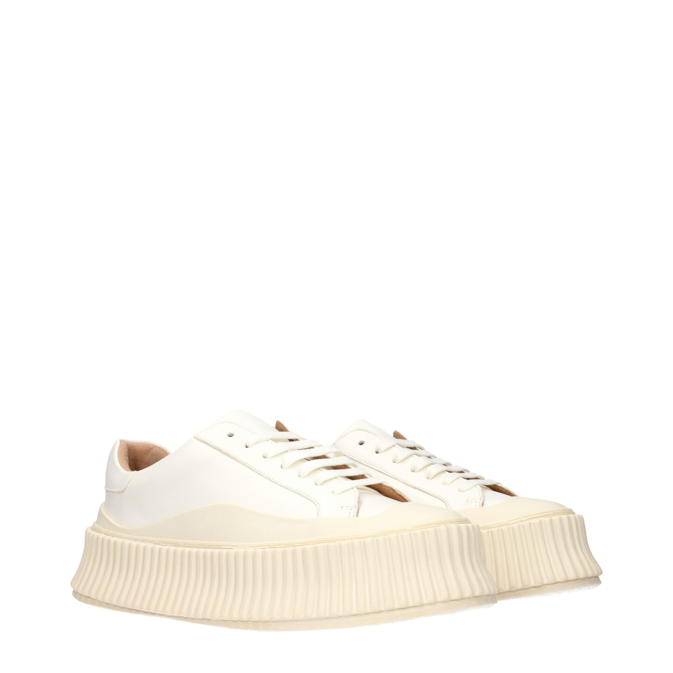 Jil Sander White Leather Platform Sneakers Jil Sander