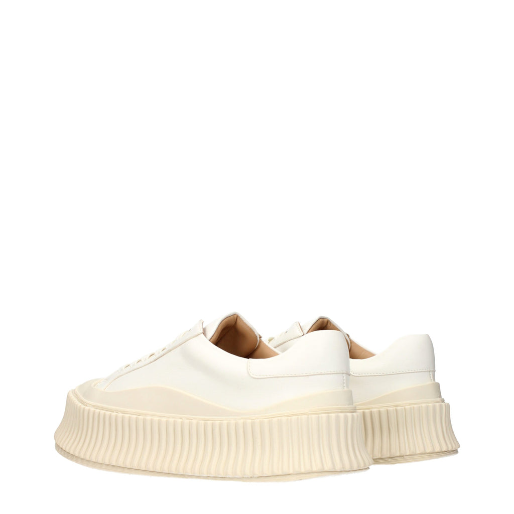Jil Sander White Leather Platform Sneakers Jil Sander