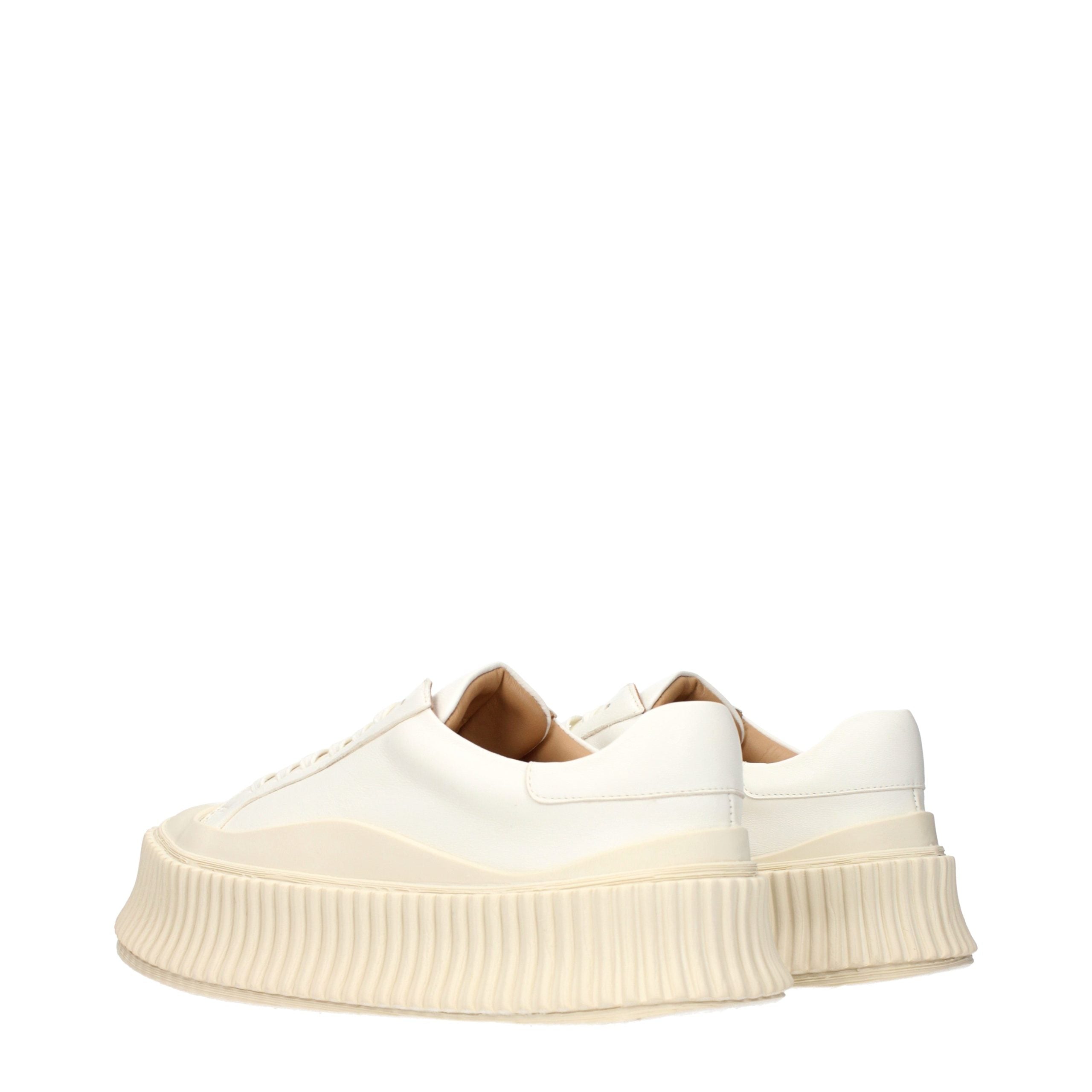 Jil Sander White Leather Platform Sneakers Jil Sander