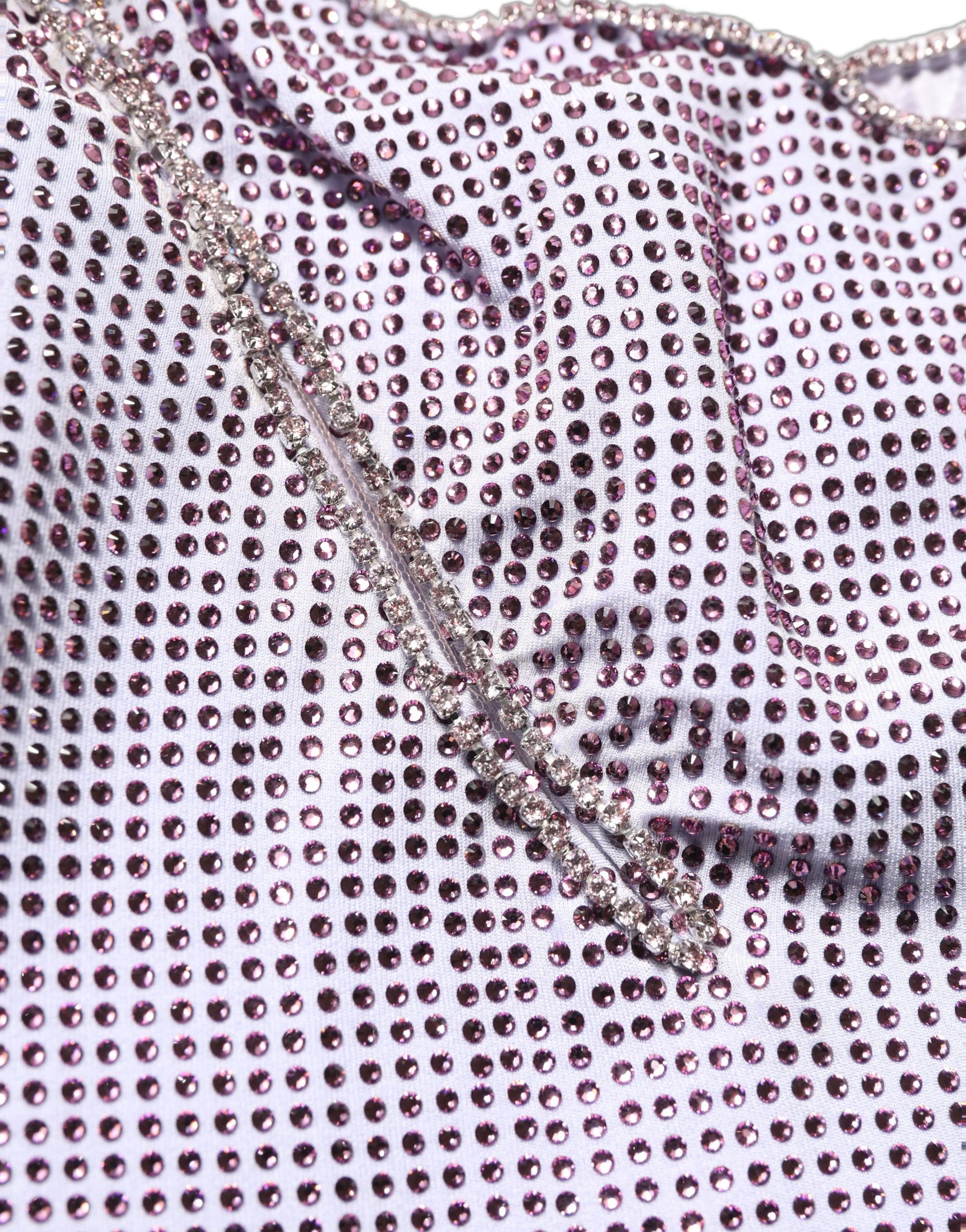 Dolce & Gabbana Purple Crystal OneShoulder EveningGown Dress