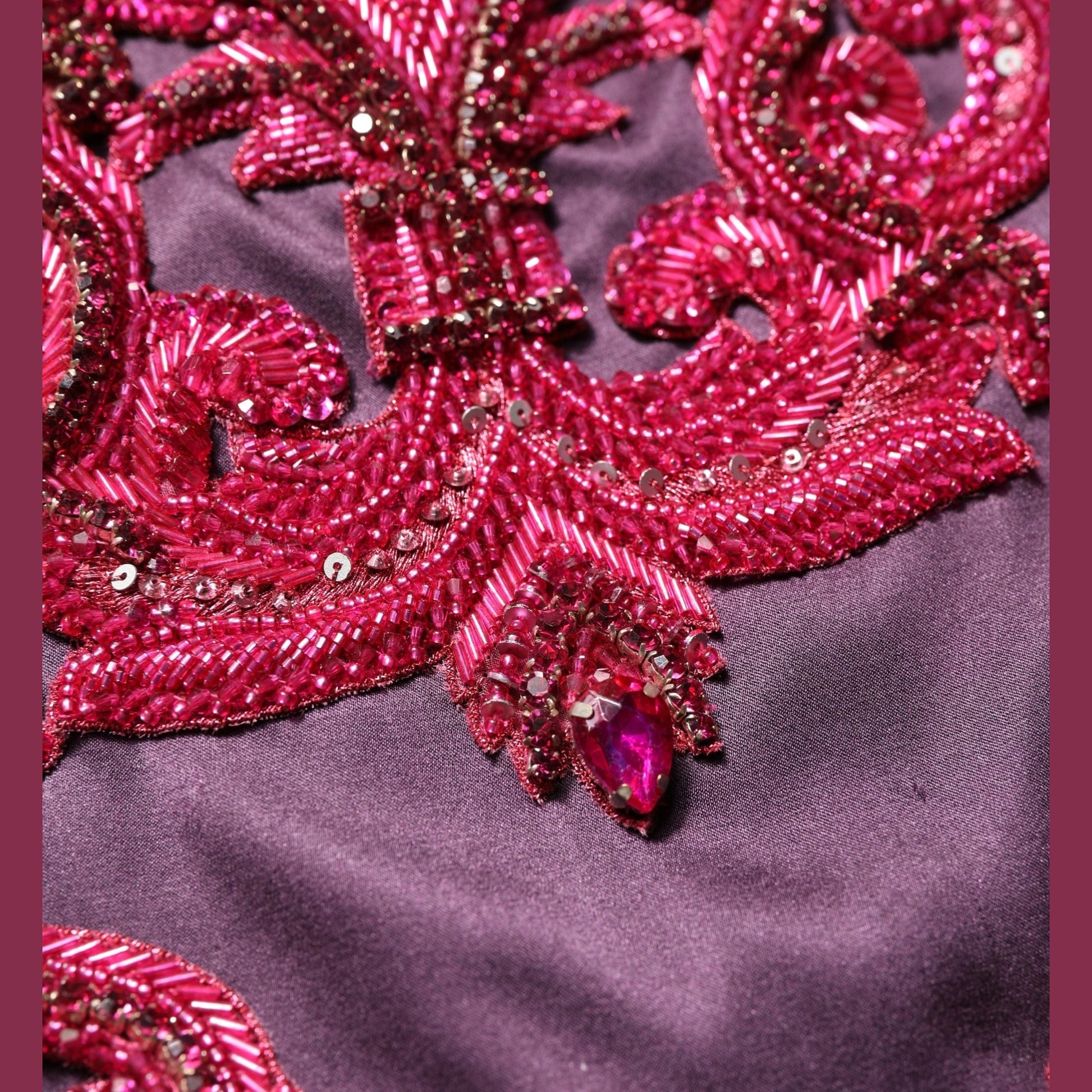 Dolce & Gabbana Purple Silk Crystal Strapless Floor Length Gown Dress