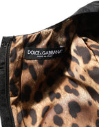 Dolce & Gabbana Black Floral Jacquard Flared A-line Dress - Eljoys Fashion 