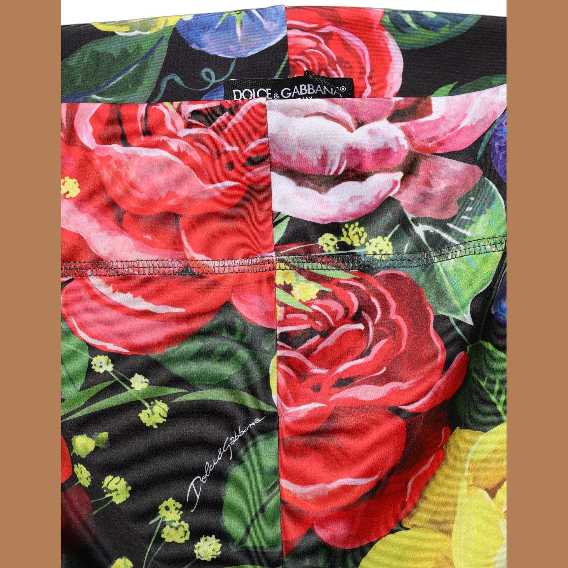 Dolce & Gabbana Multicolor Floral Stretch Jersey Leggings Pants