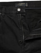 Dolce & Gabbana Black Skinny Cotton High Waist Denim Jeans