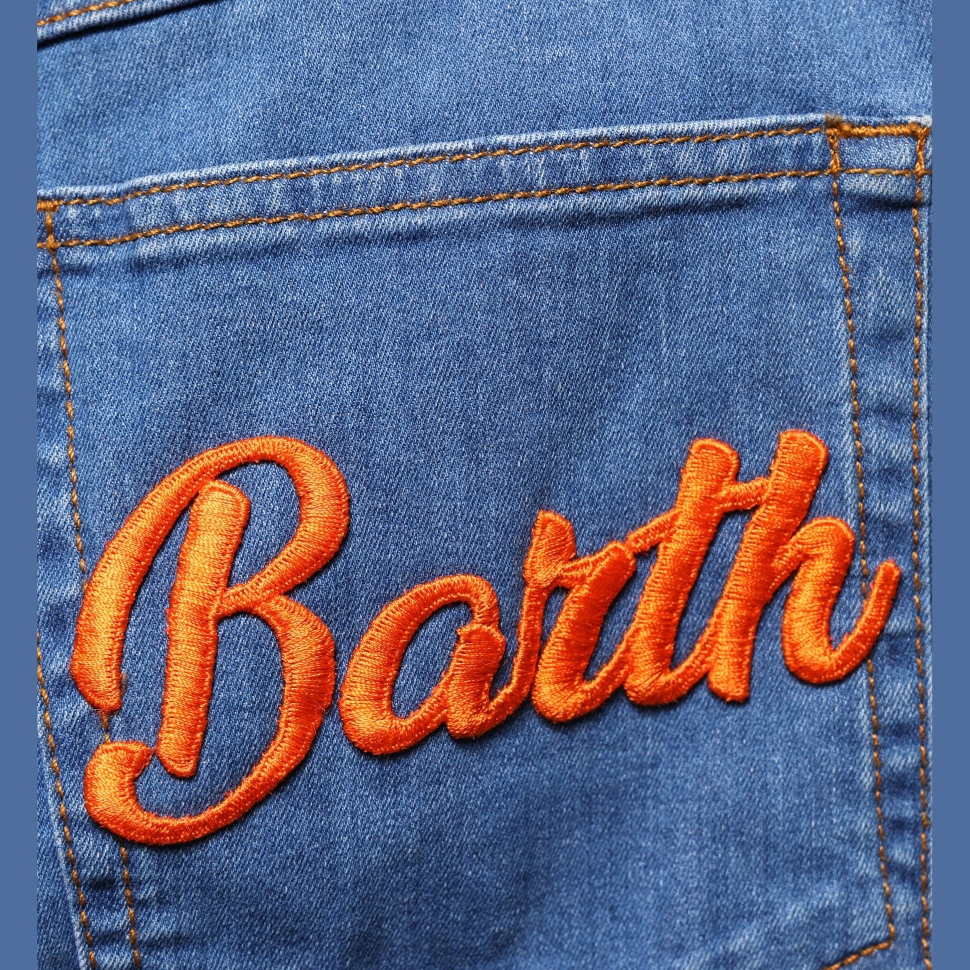 Dolce & Gabbana Blue Embellished Wide Cropped Denim Jeans