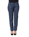 Dolce & Gabbana Blue Polka Dotted Slim Fit Capri Denim Jeans - Eljoys Fashion 