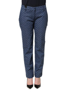 Dolce & Gabbana Blue Polka Dotted Slim Fit Capri Denim Jeans - Eljoys Fashion 