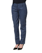 Dolce & Gabbana Blue Polka Dotted Slim Fit Capri Denim Jeans - Eljoys Fashion 