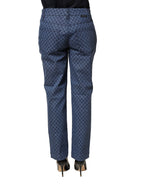 Dolce & Gabbana Blue Polka Dotted Slim Fit Capri Denim Jeans - Eljoys Fashion 