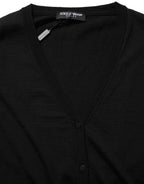Dolce & Gabbana Black Wool Knit Button Cardigan Sweater - Eljoys Fashion 