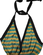 Dolce & Gabbana Multicolor Stripes Wool Knit Halter Tank Top