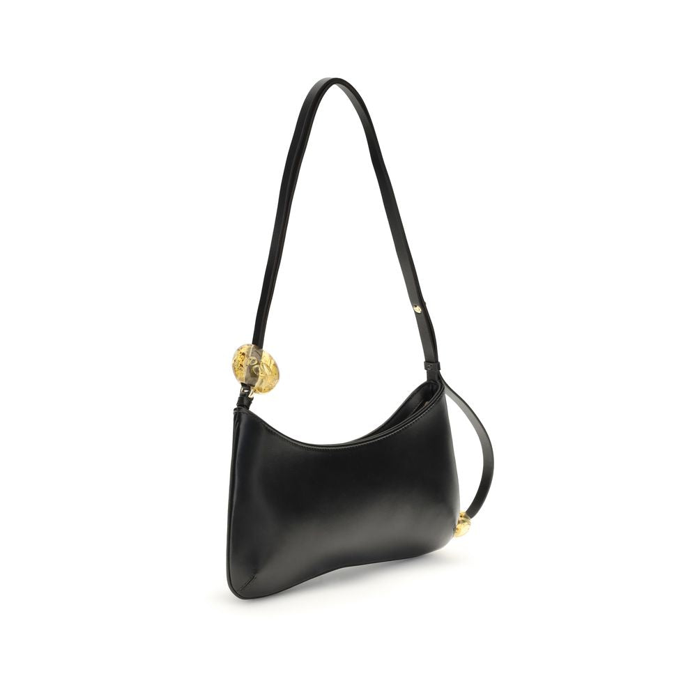 Jacquemus Black Calf Leather Bos Taurus Shoulder Bag Jacquemus