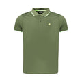 Lotto green men's polyester polo shirt with collar and short sleeves, casual athletic style.