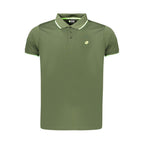 Lotto green men's polyester polo shirt with collar and short sleeves, casual athletic style.