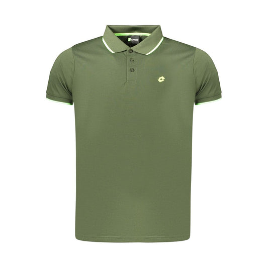 Lotto Green Polyester Men's Polo Shirt Lotto
