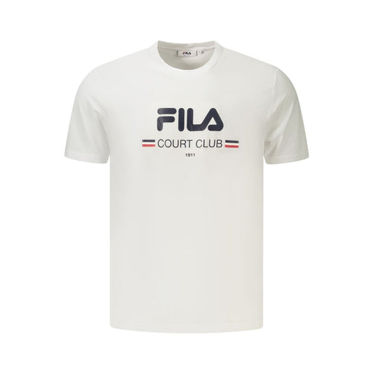 Fila White Cotton Mens T-Shirt Fila