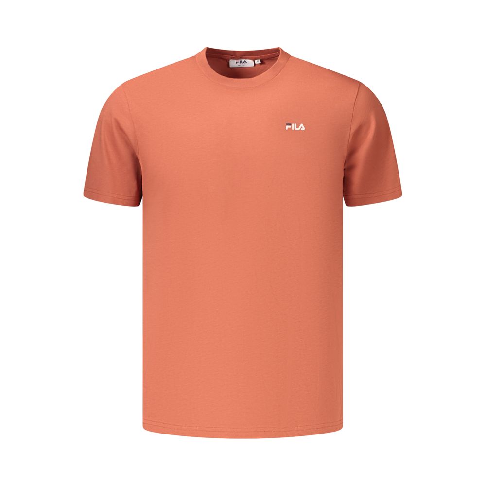 Fila Rosso cotton men's T-shirt, white with red logo, comfortable fit, short sleeves, casual athletic style.