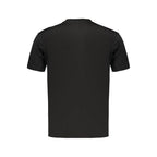 Black Fila men's cotton T-shirt with crew neck and short sleeves, casual and comfortable for everyday wear.