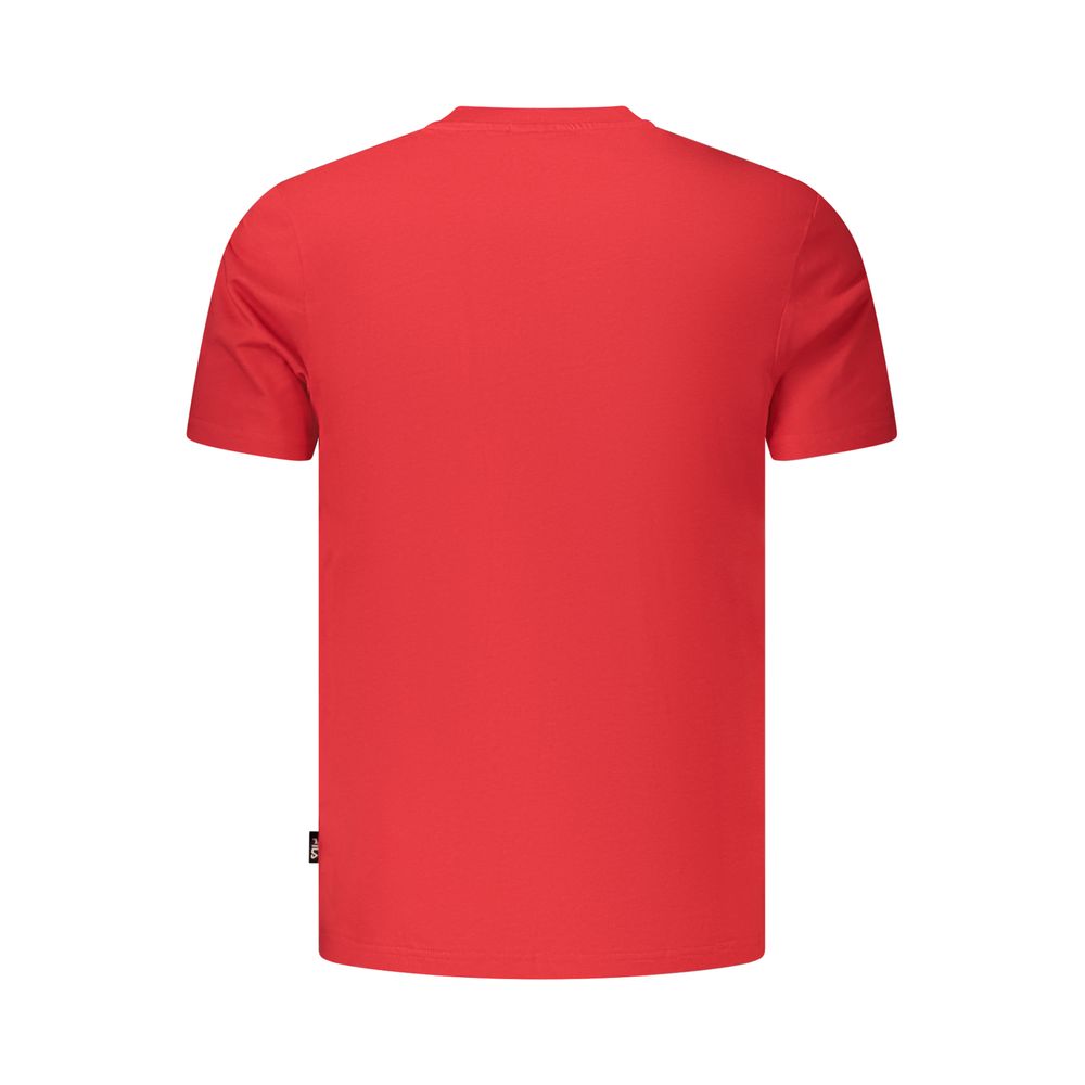 Fila Rosso Cotton men's T-shirt with crew neck and short sleeves, soft white fabric, and Fila logo on the front.