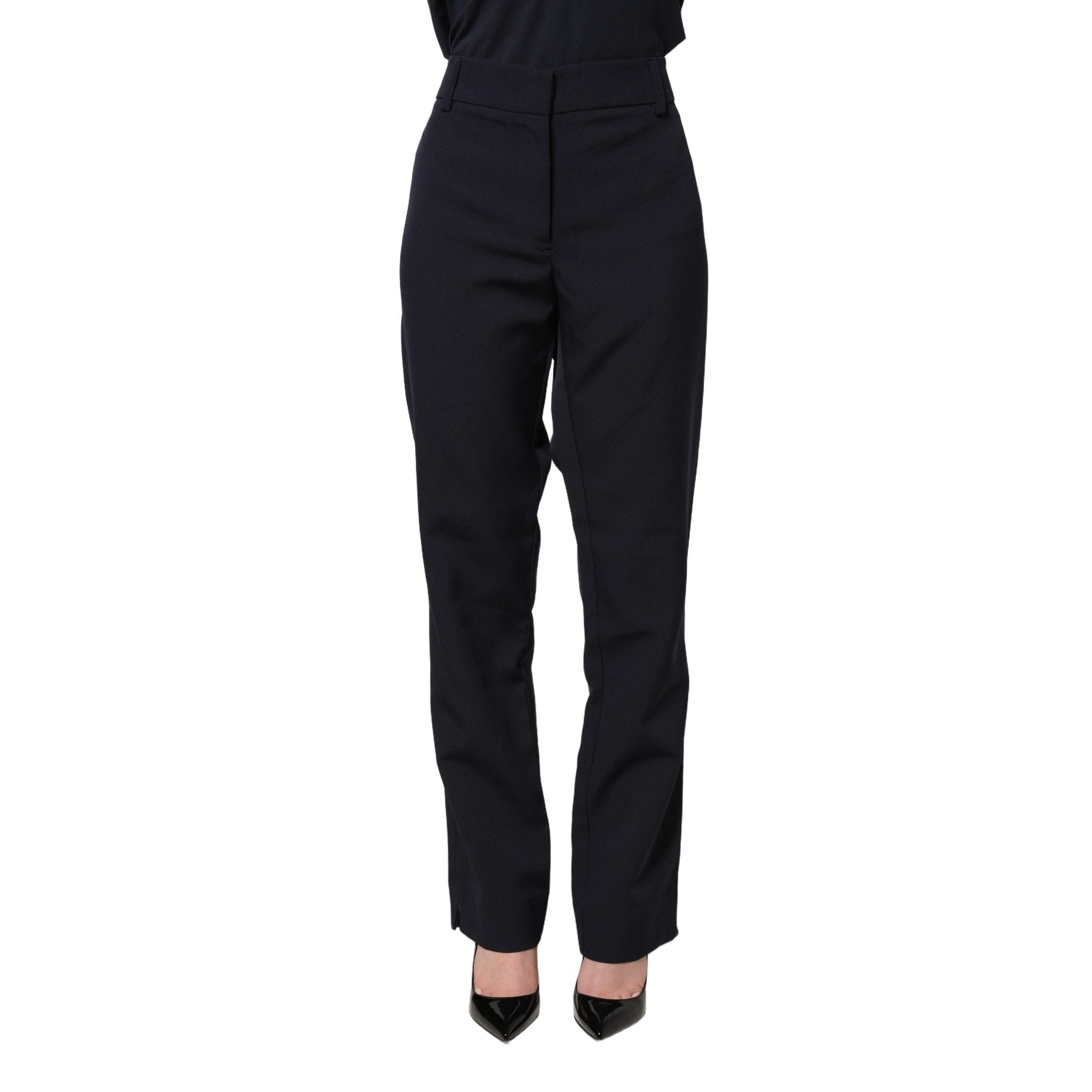 Blugirl Dark Blue High Waist Straight Dress Formal Trouser Pants