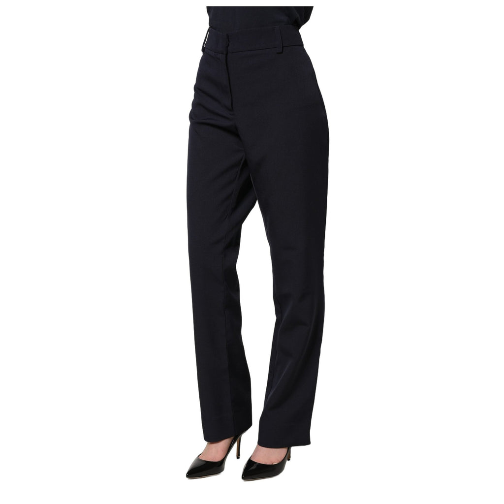 Blugirl Dark Blue High Waist Straight Dress Formal Trouser Pants