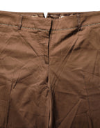 Cavalli Class Brown High Waist Flared Trouser Pants - Eljoys Fashion 