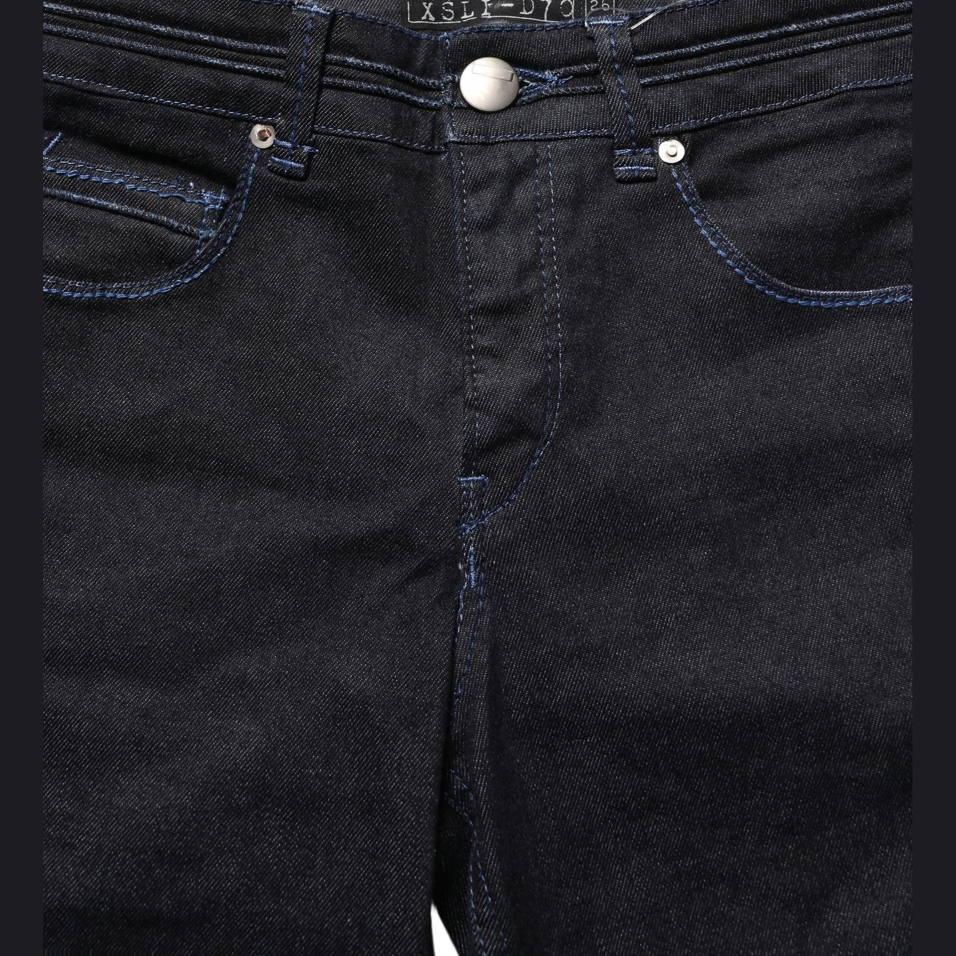 Acht Black Cotton Stretch HighWaist Skinny Denim Trouser Jeans