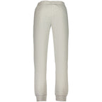 Fila gray cotton men's trousers laid flat, showing the relaxed fit and classic design, perfect for casual or athletic wear.