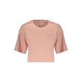 Pink Fila women's cotton T-shirt with short sleeves and round neckline, casual and comfortable for everyday wear.
