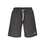 Fila black polyester men's swimwear with a sleek design, featuring a comfortable fit and quick-drying fabric for swimming or beachwear.